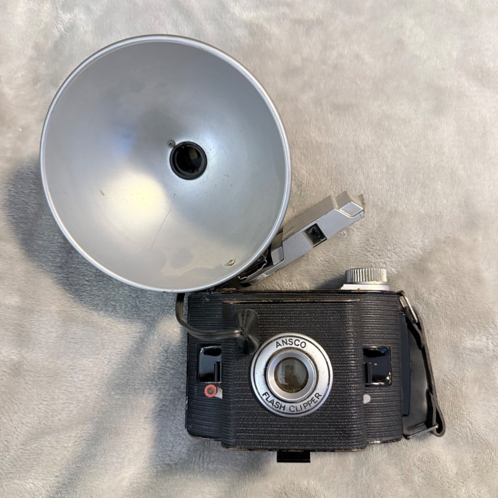 Vintage Ansco Flash Clipper Camera 616 Film w Flash Untested Parts Repair USA